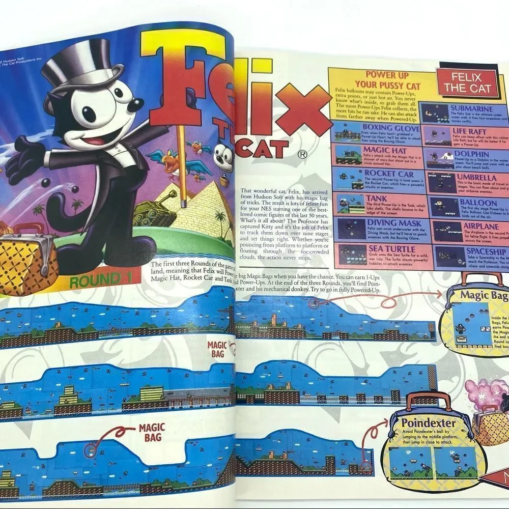 Nintendo Power Magazine September 1992 #40 Felix The Cat With Spider-Man Poster